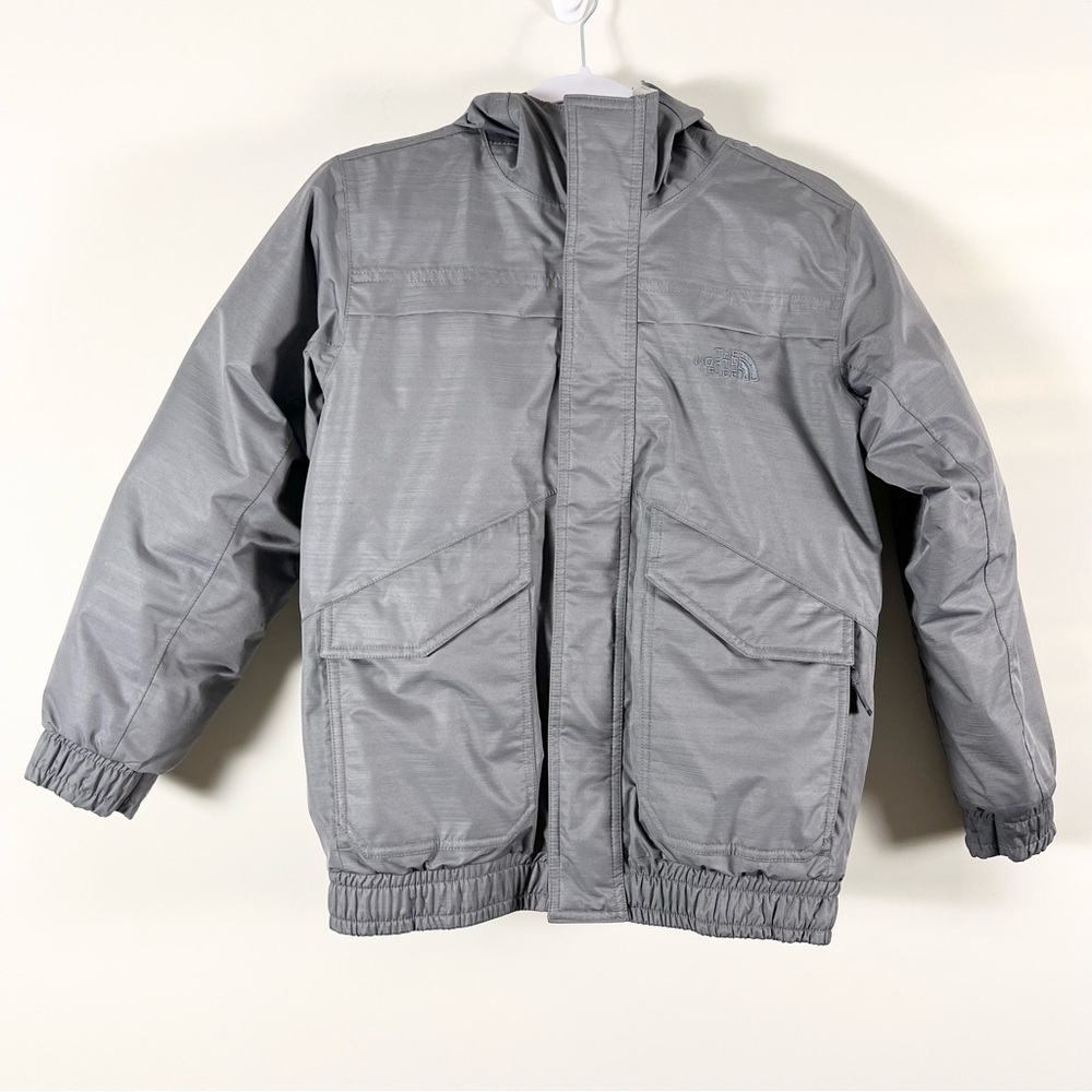 The North Face Boys Dryvent 550 Fill Down Puffer Medium Size 10/12 Gray Jacket